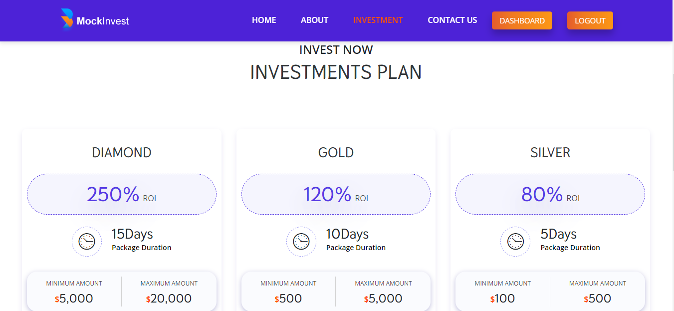 Mock Invest - An investment system